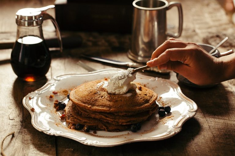 Indulgent Pancakes made with Heavy Cream